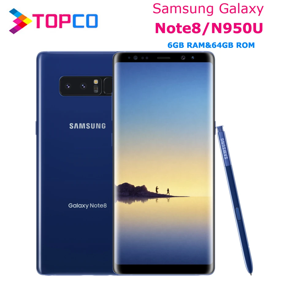 Телефон Samsung Galaxy Note 8 N950U разблокированный 4G LTE Android Восьмиядерный 6 3 дюймовый экран