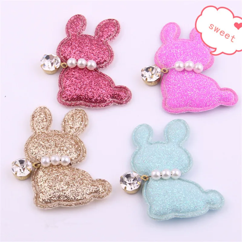 40PCs/Lot Kawaii 3D Floral Chiffon Balls Decorated Ice Cream button Patch Sticker Hair Jewelry Ornament Accessories Craft