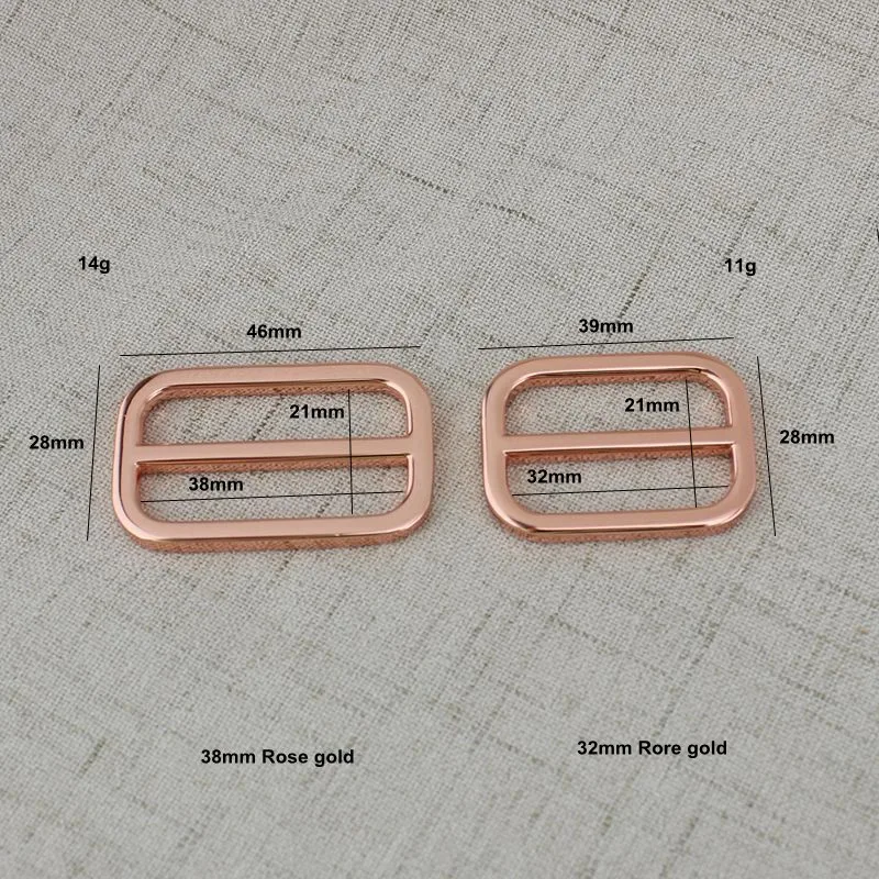 10 шт. 50 12 мм 25 32 38 Роза сумки золотистого цвета сумки длинный плечевой ремень тесьма регулируемая застежка подтяжки для женщин ползунок сварные