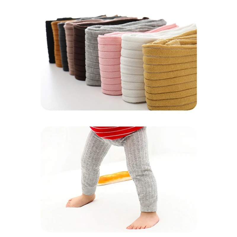 Хлопковые вязаные детские леггинсы для детей от 0 до 7 лет зимние брюки теплые осенние штаны гибкие Детские обтягивающие леггинсы для девочек