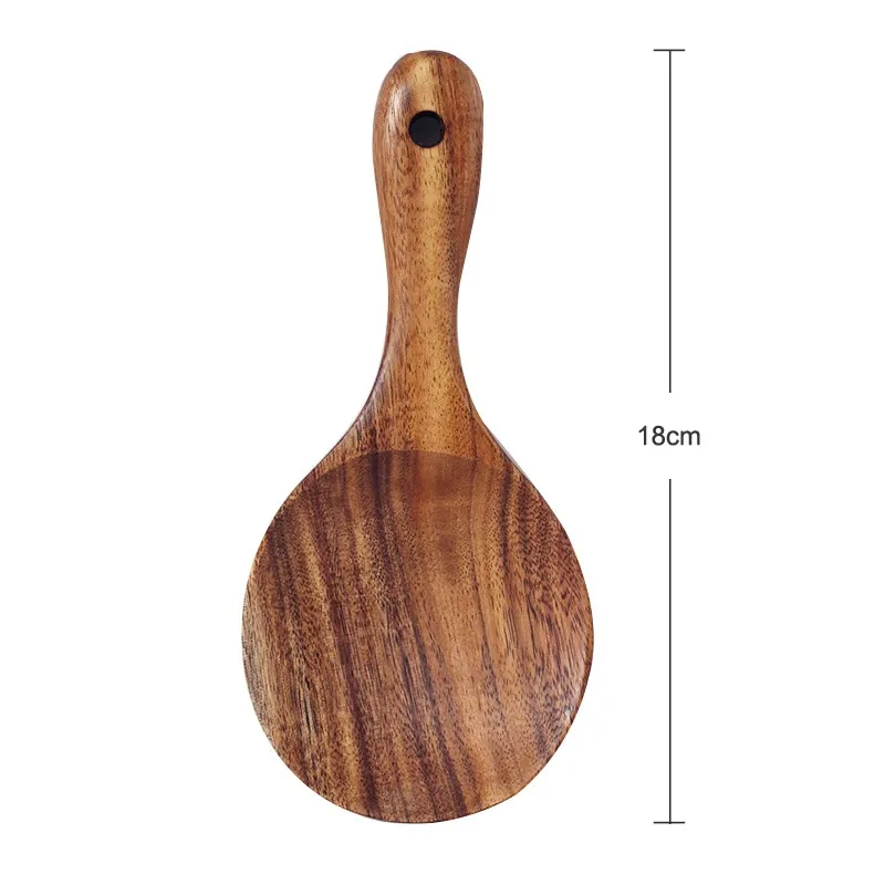 Hand-made Teak Wood Rice Paddle Scoop Ladle Wooden Rice Potato Serving Spoon Kitchen Tools Wooden Cooking Utensils Kitchenware (9)