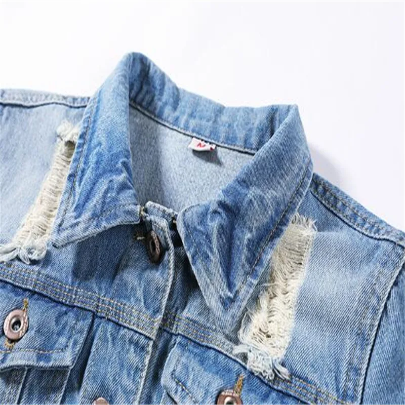 Billig 2018 Plus Größe 5XL Denim Jacke Frauen Freund Jean Mantel Streetwear Harajuku Vintage Herbst Grundlegende Oberbekleidung