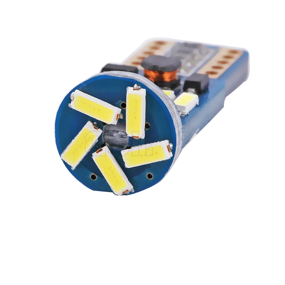 100pcs T10 led canbus T10 15led 4014 smd LED No OBC Error 194 168 W5W T10 15smd canbus non polarity LED Wedge bulb car-styling