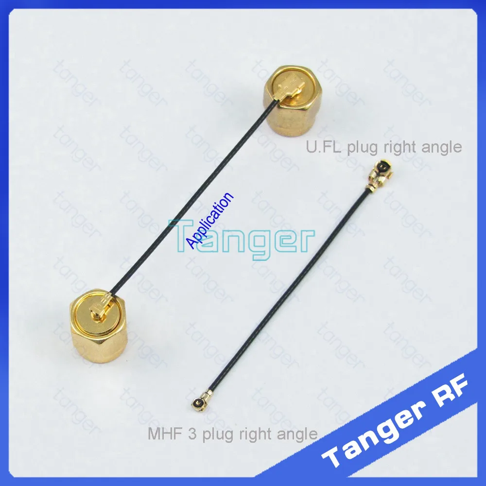 

New U.FL IPX IPEX to MHF3 both plug right angle connector OD 0.81mm diameter RF Coaxial Jumper Cable 5cm 2inch for Wifi Router