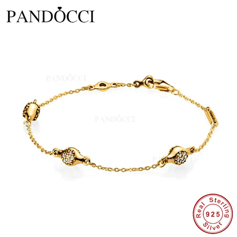 

Real 925 Sterling Silver Jewelry Shine Modern Love Pods Bracelet Newest Fashion Bracelets for Women DIY Charms Jewelry PANDOCCI