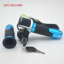 24 В 36 В 48 В ebike Дроссельный ускоритель с ЖК-экран для отображения данных о заряде аккумулятора индикатор/ВКЛ-ВЫКЛ ключ блокировки для электрического велосипеда/скутера