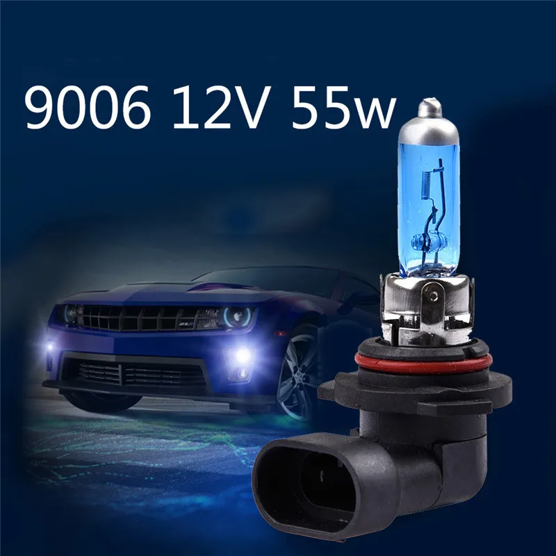 2pcs Car Halogen Lamp 9006 Hb4 Super White Fog light 9006 Auto Headlights Halogen Bulb 55W Car