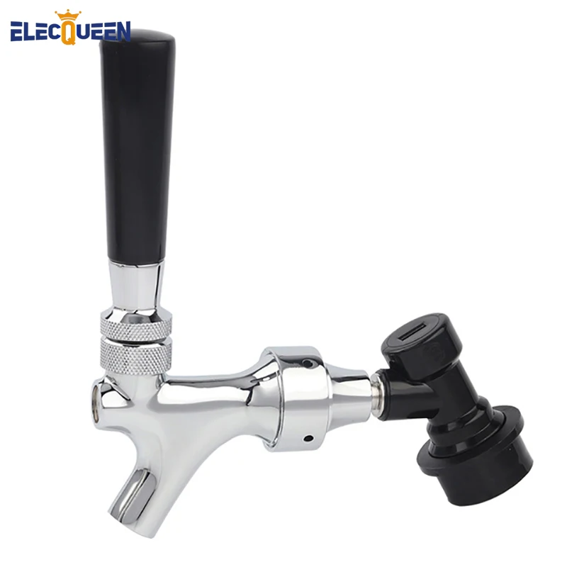 

Beer Tap Polished Chrome Draft Beer Faucet, Home brewing Keg Tap Spout liquid Ball Lock Quick Disconnect Kit