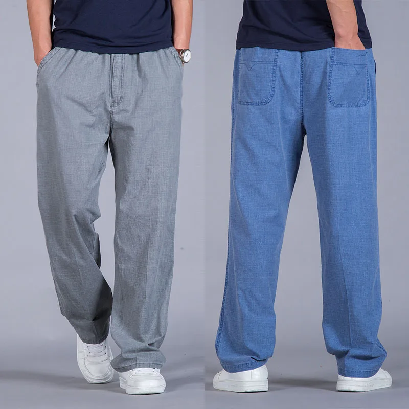 

Easy Flax Men's Leisure Pants Men Increase 2019 Fertilizer Directly Cotton Tube Long Pants Male Pants joggers pantalon hombre