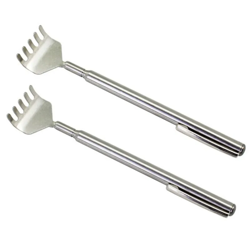 1pc New Stainless Steel Telescopic Massager Mini Adjustable Pen Style Extendable Self Back Itching Scratcher For Back Relaxation