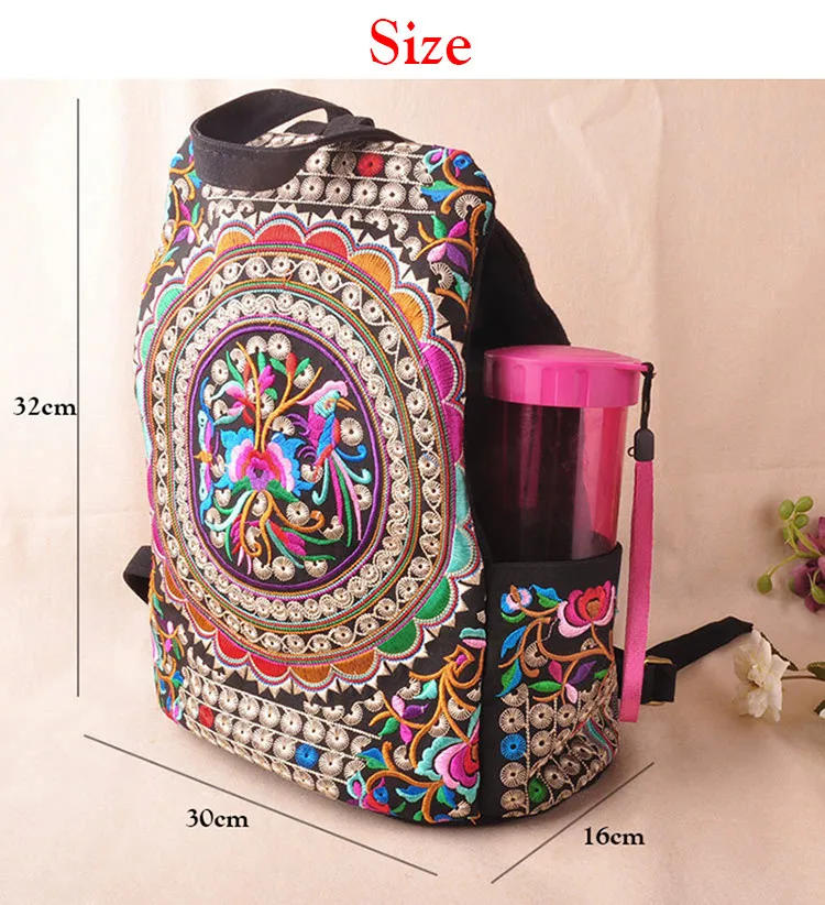 embroidery Ethnic backpack