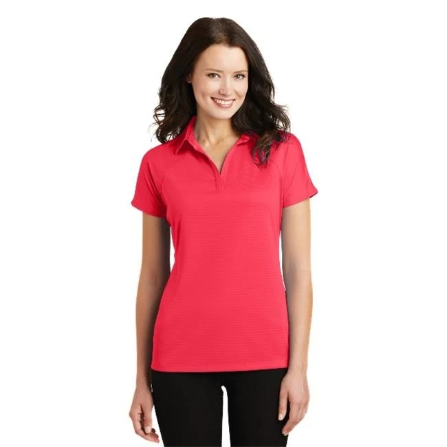 Port Authority L575 Ladies Crossover Raglan Polo Hibiscus Pink - Small