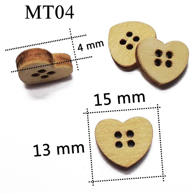 ZIEENE 10 шт 50 шт 100 шт Смешанные 9 видов стилей натуральный цвет детские Мультяшные деревянные пуговицы пошив скрапбукинга поделки для детей ручной работы - Цвет: MT04