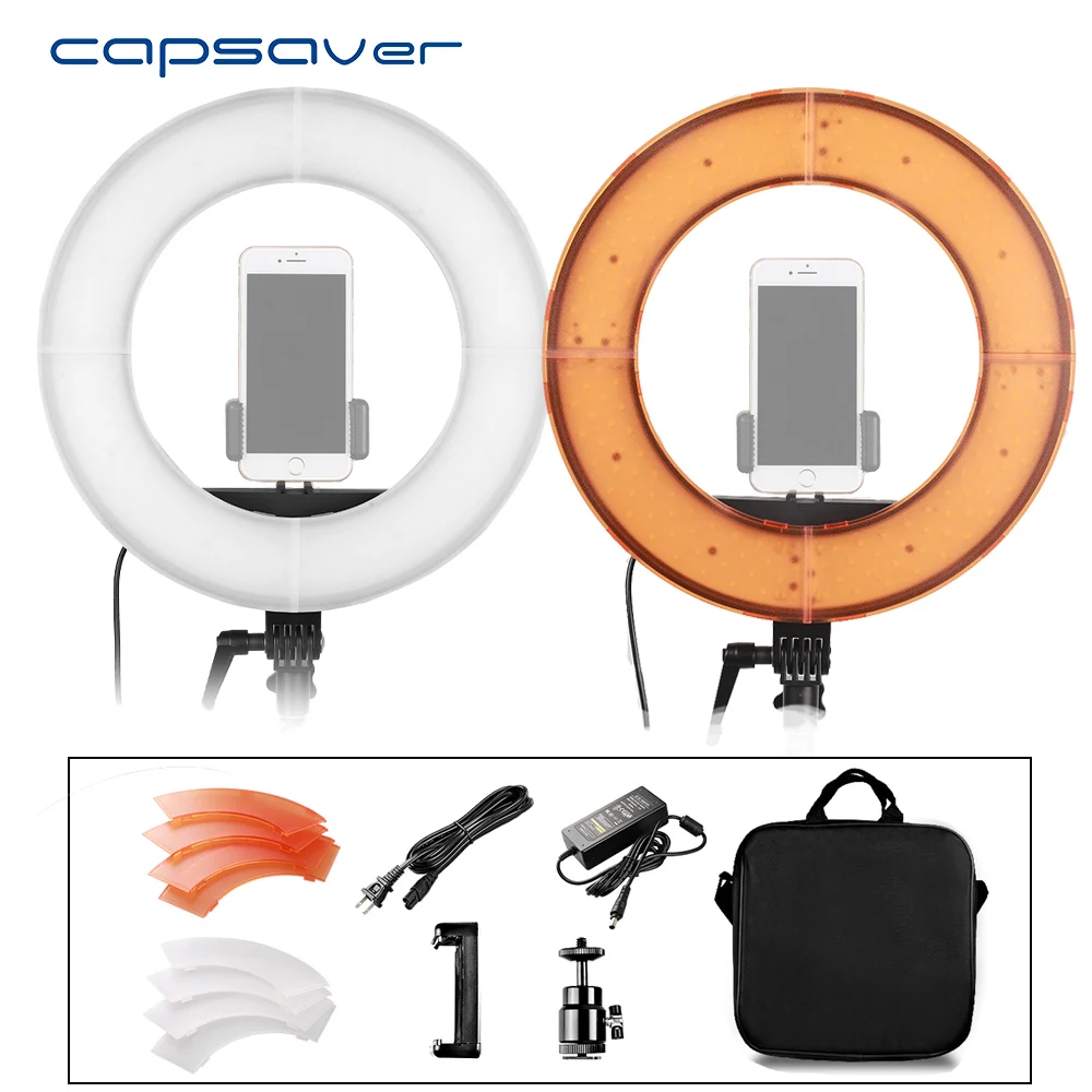 Capsaver 12 дюймов светодиодная кольцевая лампа для фотосъемки освещение круг фото