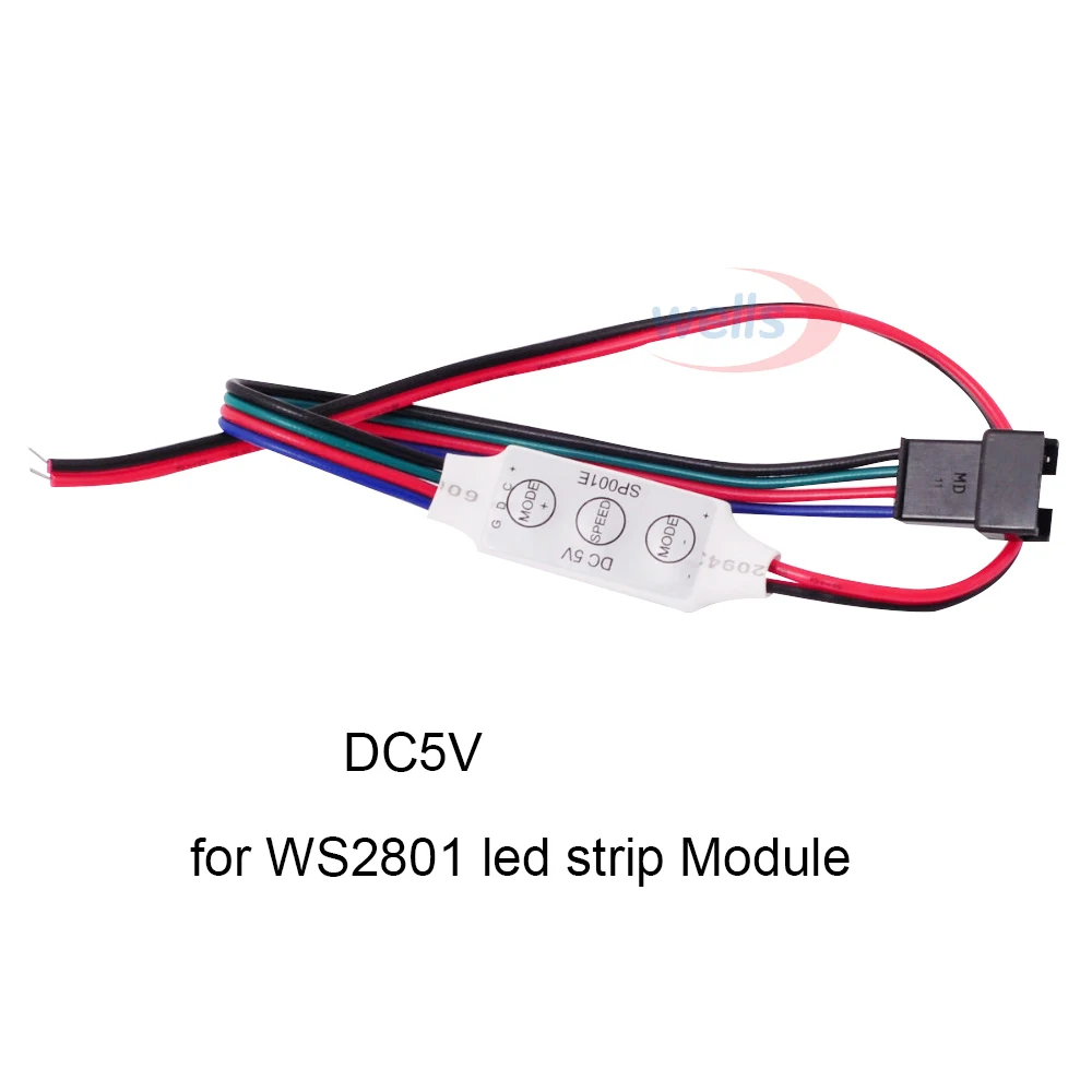 Мини 3 ключа 4key DC5V 12 в 24 в один цвет/RGB+ CCT светодиодный Усилитель диммер контроллер для 5050 3528 Светодиодная лента светильник - Цвет: WS2801