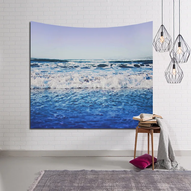 TUEDIO гобелен с морским пейзажем, пляжные полотенца с 3D принтом, мандала, настенный прямоугольник, 150x130 см, гобелен с мандалой, arazzo da parete