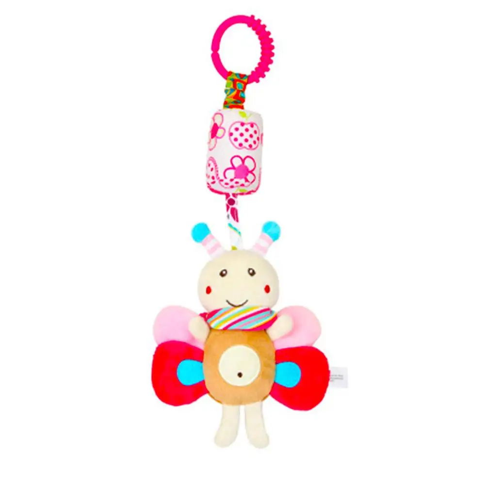 Baby Rattle Toys Cartoon Zebra Infant Mobile Cloth Toy Baby Trolley Bed Wind Chimes Rattles Bell Crib Hanging Bell Pacify Toys