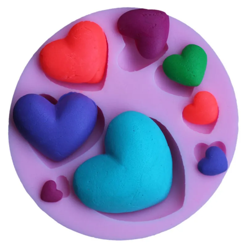 3D Любовь Сердце Форма торт декоративные силиконовые формы помадка форма для печенья, шоколада конфеты торт пудинг формы DIY выпечки Инструменты