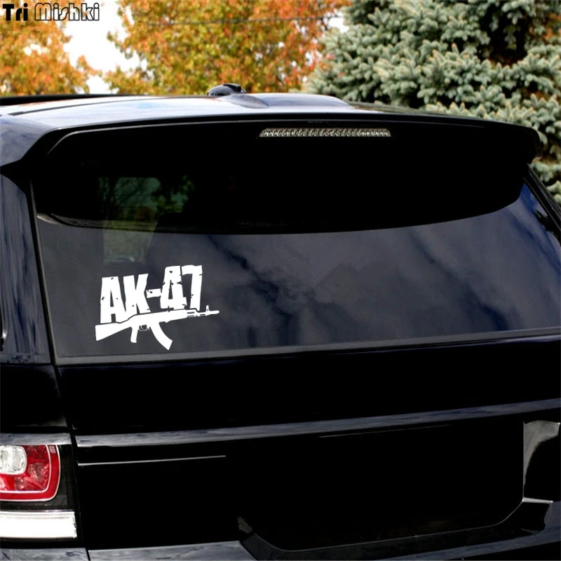 Tri Mishki HZX183 13.3*20см 1 4шт наклейки на авто AK 47 АК Автомат Калашникова машину наклейка