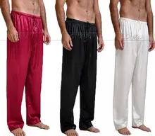 Mens Silk Satin Pajamas Pyjamas Pants Lounge Pants Sleep Bottoms Free p&p S~4XL Plus