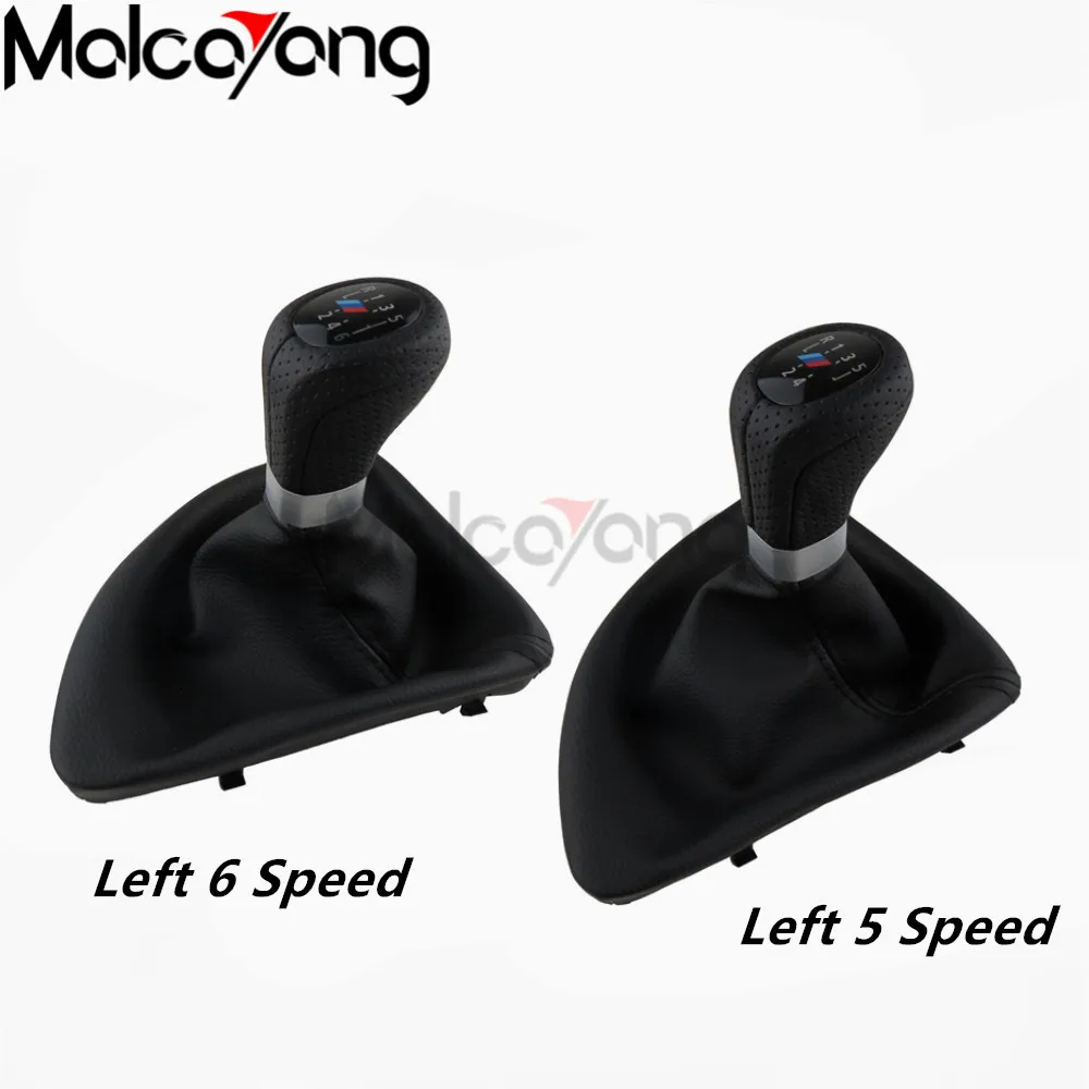 

5 6 Speed LHD & RHD Gear Shift Knob Gearstick Gaiter Boot Cover Kit For BMW 1 3 Series E81 E82 E87 E88 E90 E91 E92 E93 .