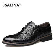 Men Oxford Lace Up Business Dress Shoes Men Pointed Toe Formal Wedding Shoes Man Breathable Flat Classic Shoes AA50148