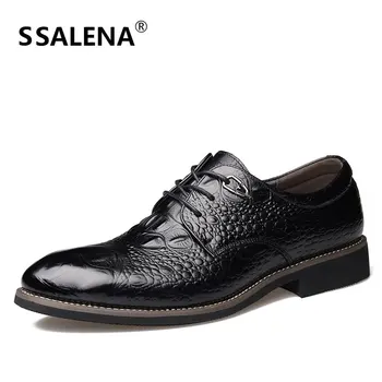 

Men Oxford Lace Up Business Dress Shoes Men Pointed Toe Formal Wedding Shoes Man Breathable Flat Classic Shoes AA50148