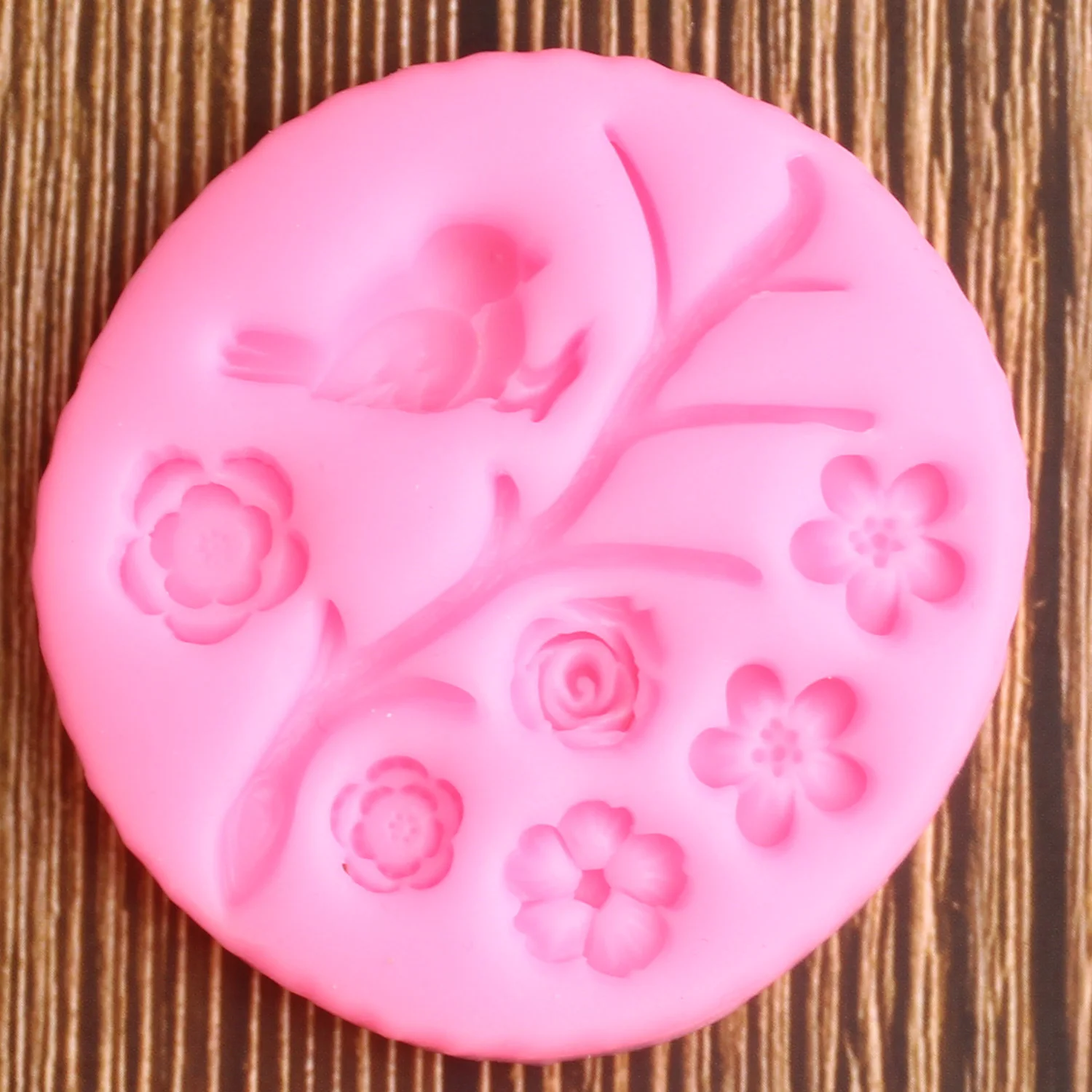 3D ремесло ювелирные изделия силиконовая форма в виде цветка розы DIY свадебный торт украшения инструменты птица помадка Шоколадные конфеты плесень