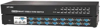 

16 Ports SMART USB 2.0 KVM SWITCH Metal Include Cables, Button or Remote control, VGA Switch Controller