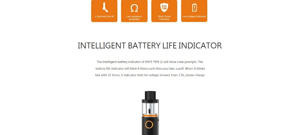 Original Electronic Cigarette Smok Vape Pen 22 Kit Built-in 1650mah Vape Pen 22 Tank 0.3 ohm E Cigarettes VS ego aio Vaporizer (13)
