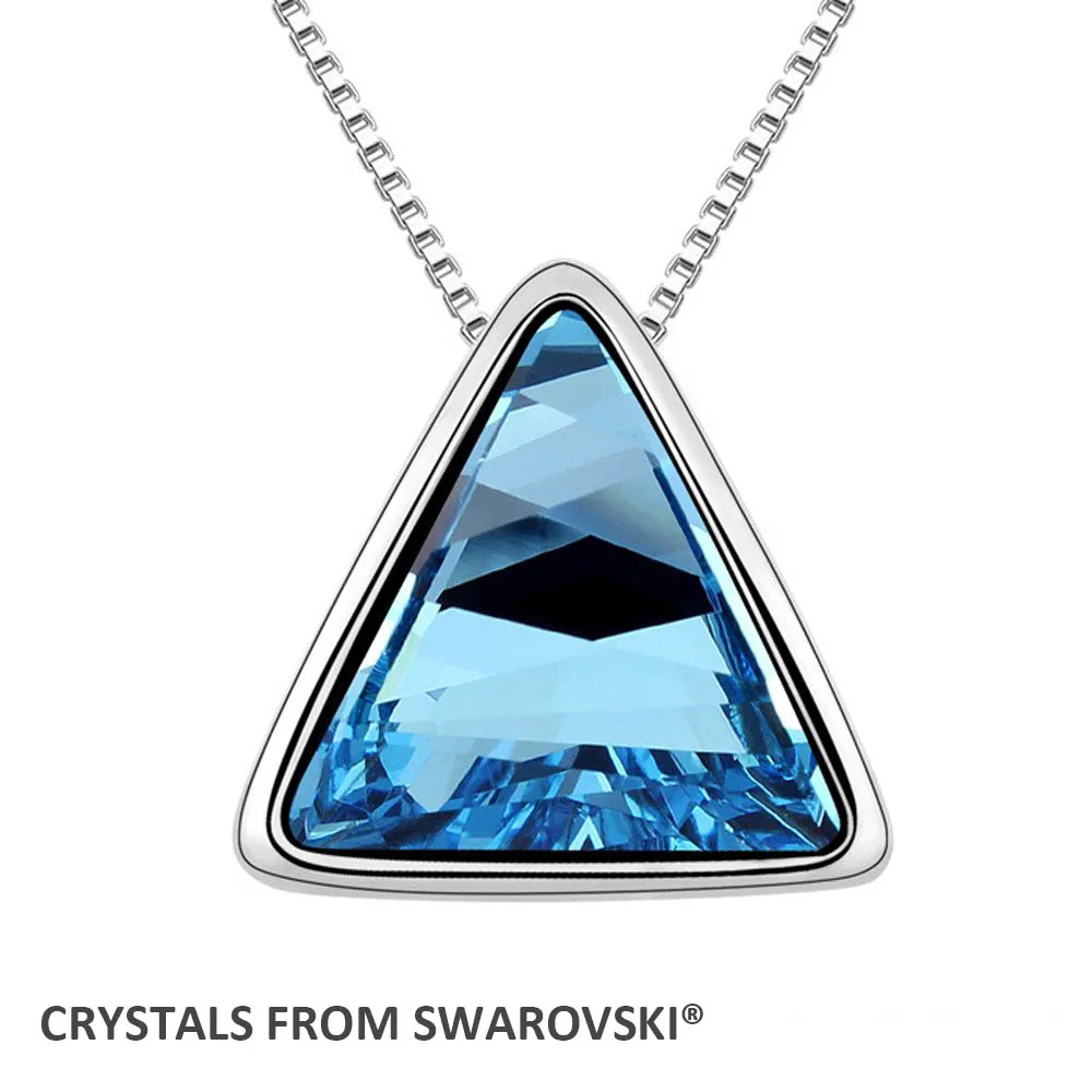 

2015 New Personalized Necklace! Crystal triangular pendant necklace made with Crystals from SWAROVSKI for Valentine's Day gift