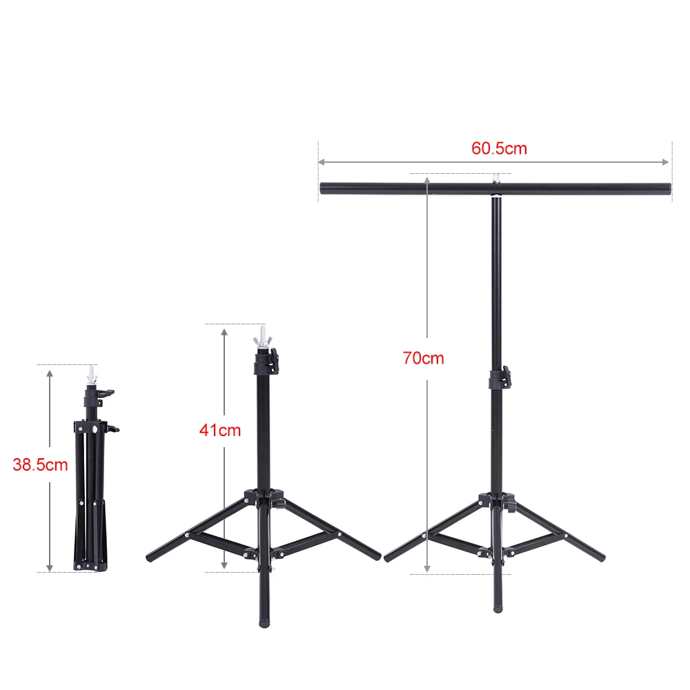 60,5*70 см маленькая фотостудия видео металлическая подставка система Комплект задний фон из ПВХ фон