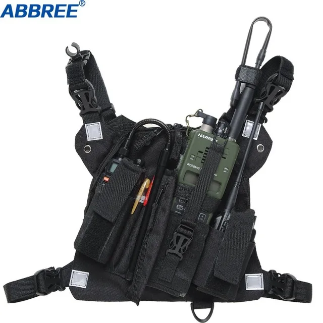 Abbree нагрудный ремень чехол для ношения кобуры чехол для Baofeng UV-5R UV-82 UV-9R UV-XR TYT TH-UV8000D MD-380 иди и болтай Walkie Talkie - Цвет: PT-09 PLUS