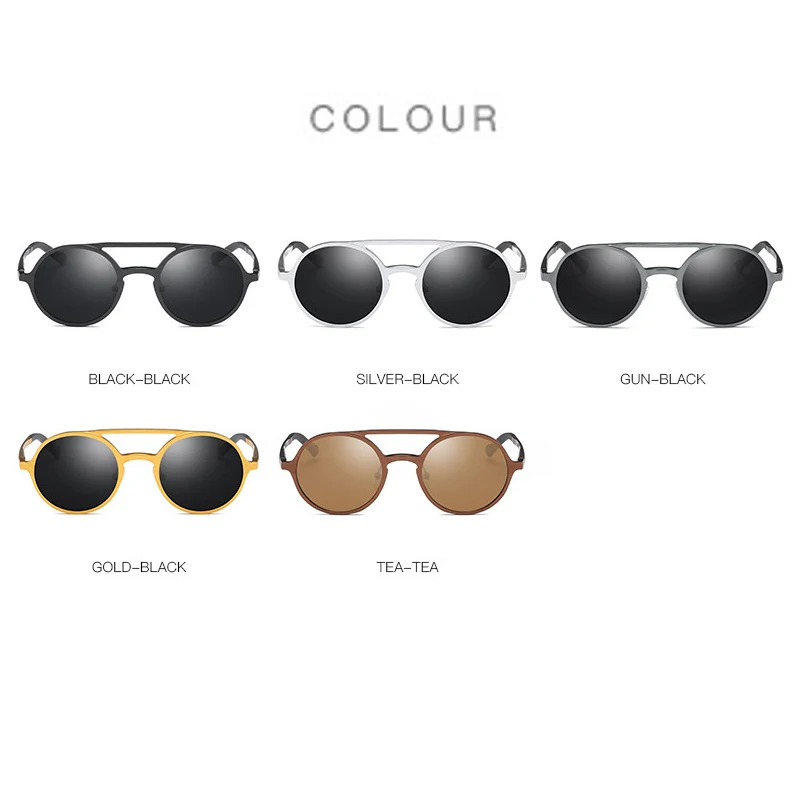 RBEWTP брендовые унисекс алюминиевые магниевые солнцезащитные очки с поляризованным покрытием, зеркальные солнцезащитные очки для вождения, круглые мужские очки для мужчин/женщин