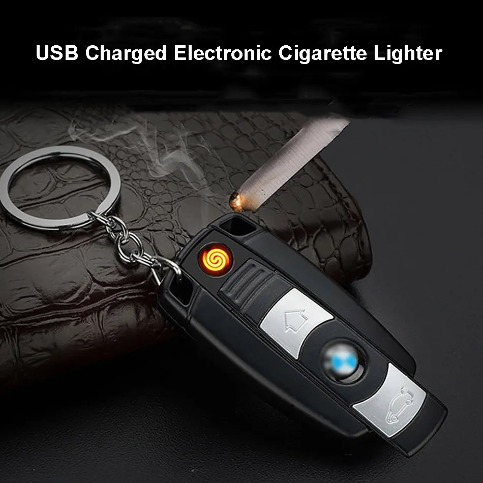 Оригинальная ветрозащитная электронная ультратонкая USB Зажигалка для сигарет