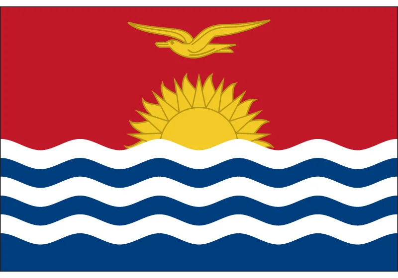 The Republic of Kiribati National Flag 90*150cm/60*90cm/30*45cm/15*21cm 3x5ft Hanging Flag For Event / Office