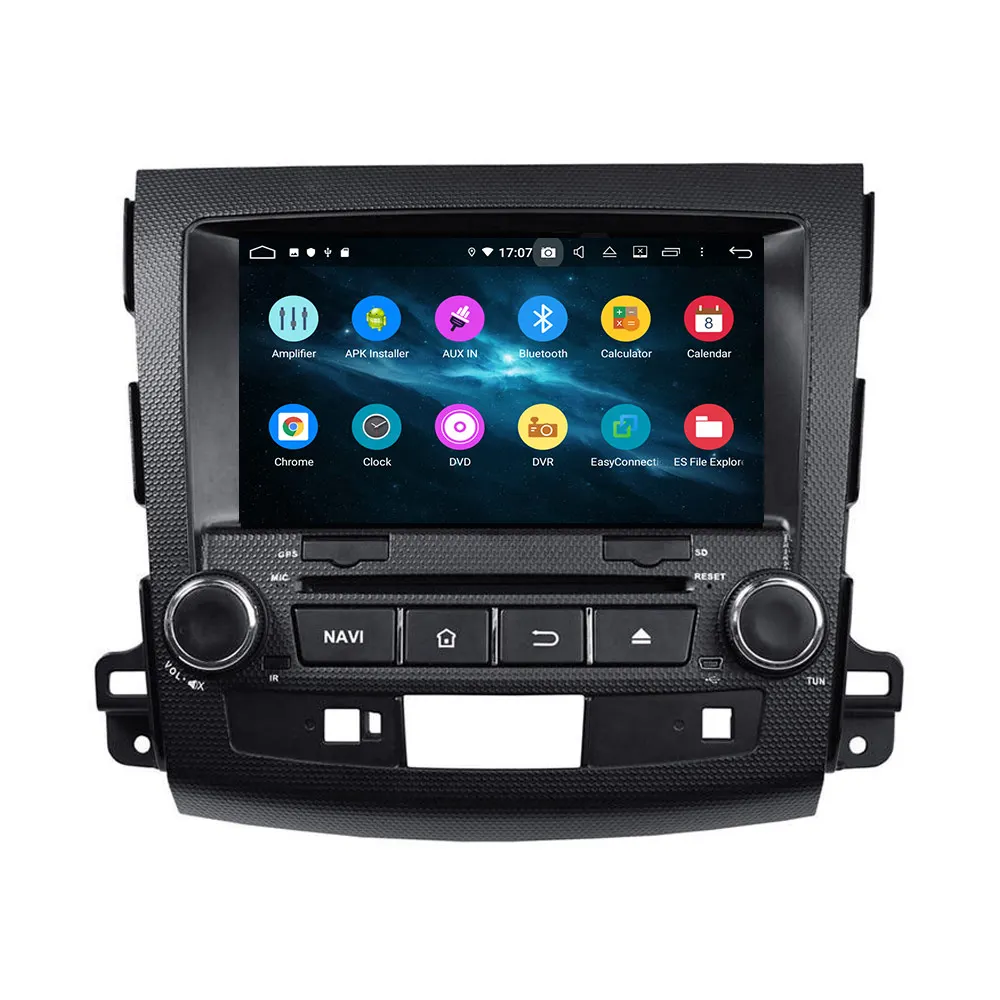Flash Deal 8" 2 Din Android 9.0 Car DVD player GPS Navigation for Mitsubishi Outlander 2006-2012 radio stereo support Rockford Amplifier 4