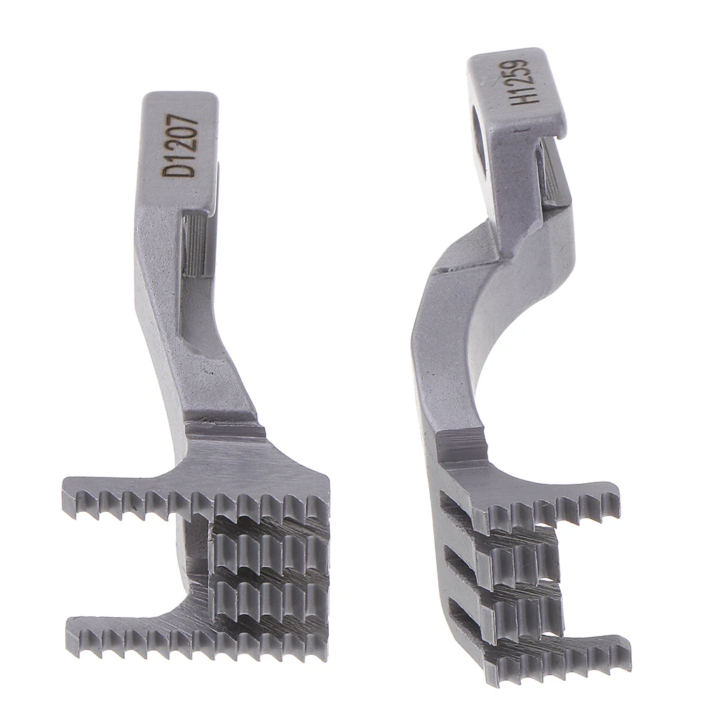 Steel Industrial Coverstitch Sewing Machine Feed Dog H1259/D1207 Set for Siruba F007E-W122