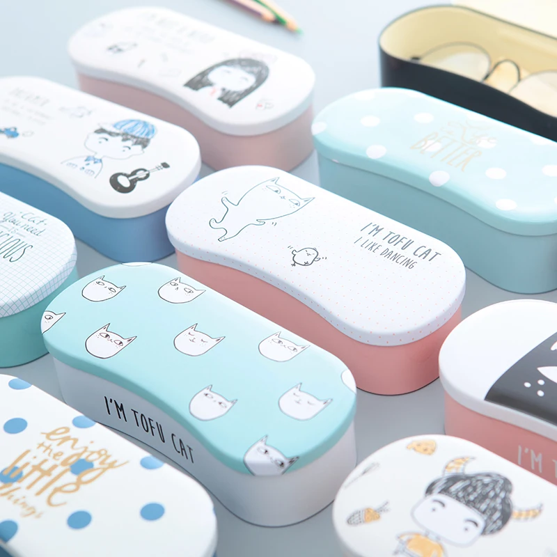 

Big myopia glasses box female Korean fresh and simple retro creative cute students