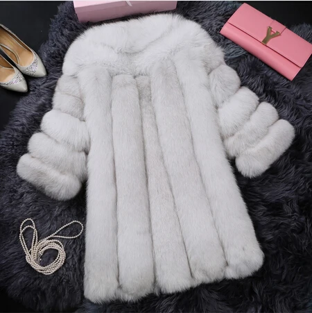 2017 Novo de Venda Direta Regular de Três Quartos O pescoço Colete De Pele Casaco De Pele Único Finlândia Casaco Sete Trimestre E Longo