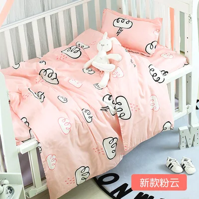 С начинкой 100% хлопок розовое облако детские постельные принадлежности наборы для ухода за кожей, детская кроватка детские кроватки