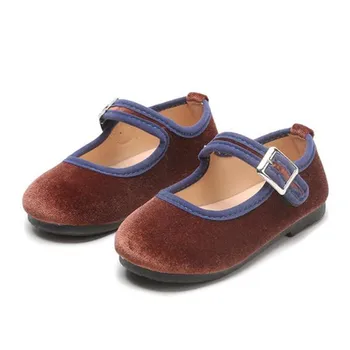

New Children Shoes Baby Corduroy Toddler Princess Shoes Student Casual Breathable Moccasins Girls Kids Leather Shoes Flats 02A