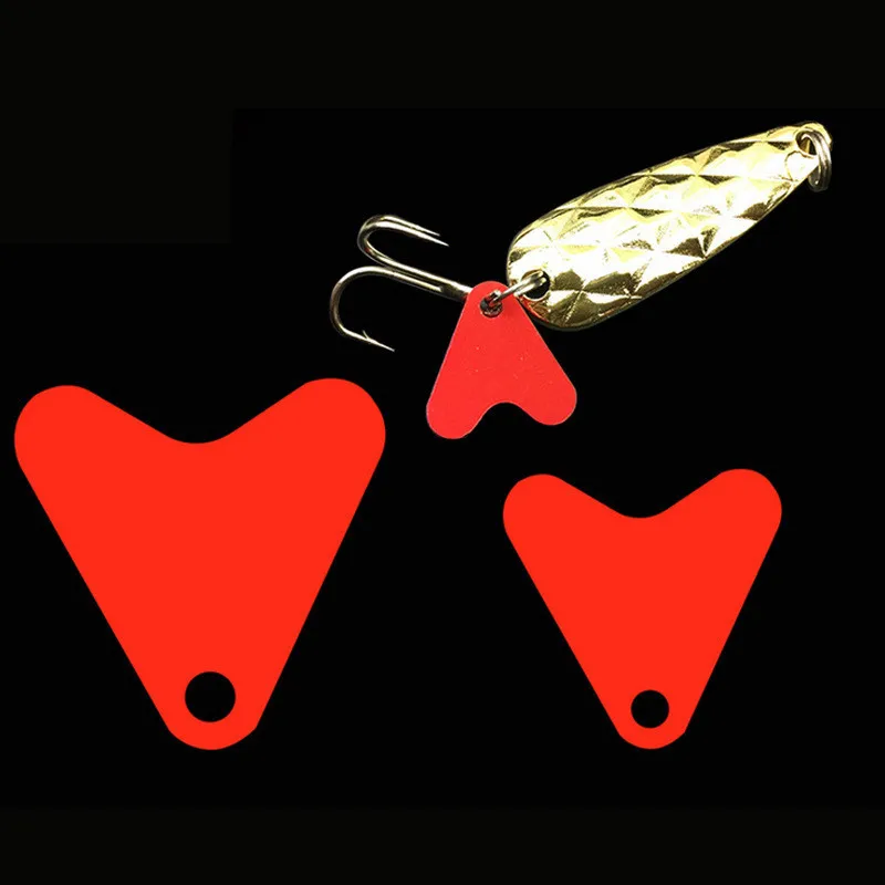 100 Pieces 21mm 16mm Red Heart Plastic Fish Tails for