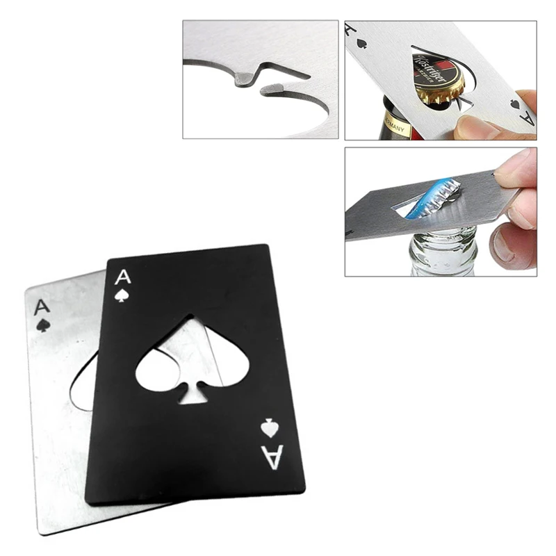 

Bottle multi multifunction poker beer gadget A credit card multitool gear spade wallet kit multipurpose opener