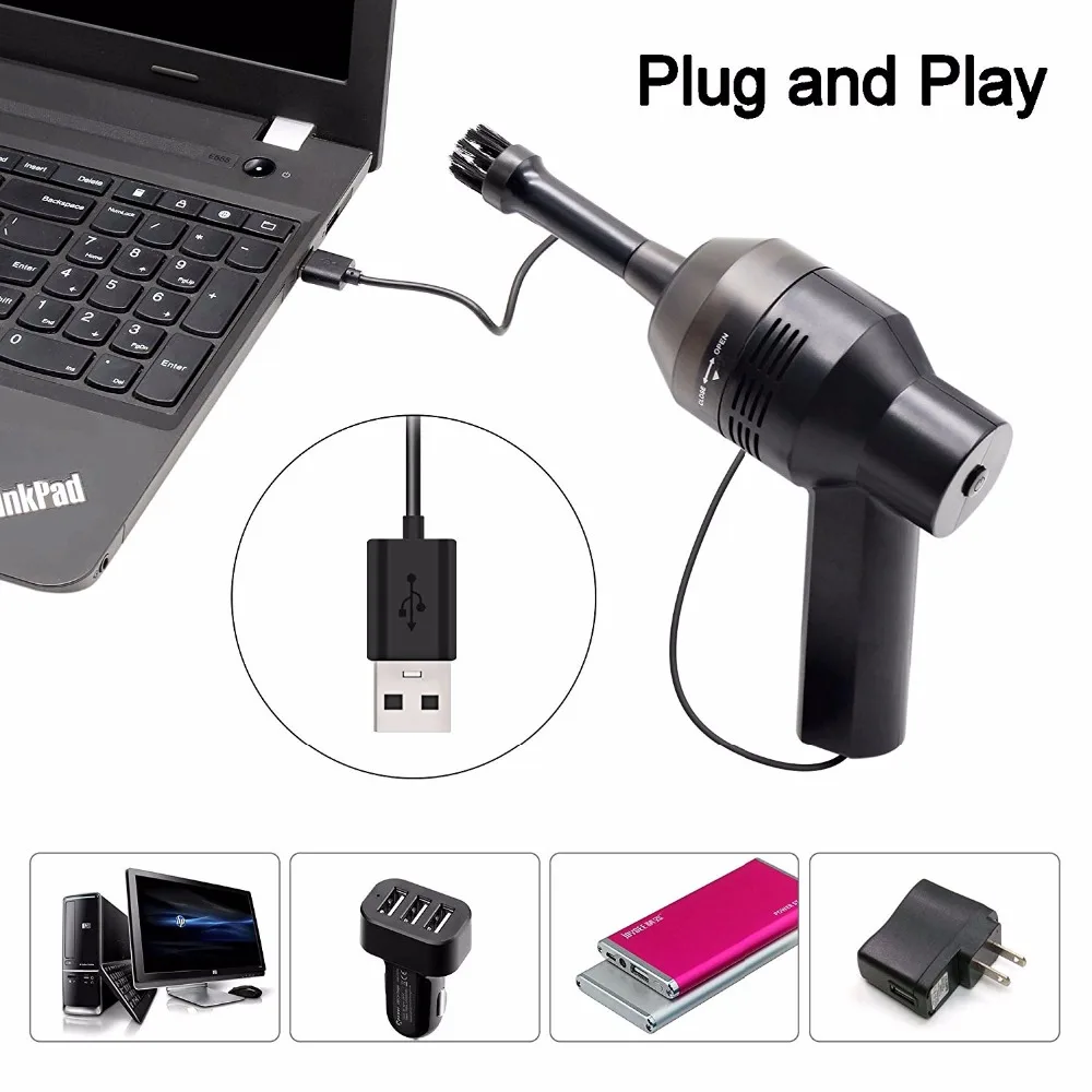 Электрический портативный мини пылесос USB для ПК клавиатуры ТВ спутниковых