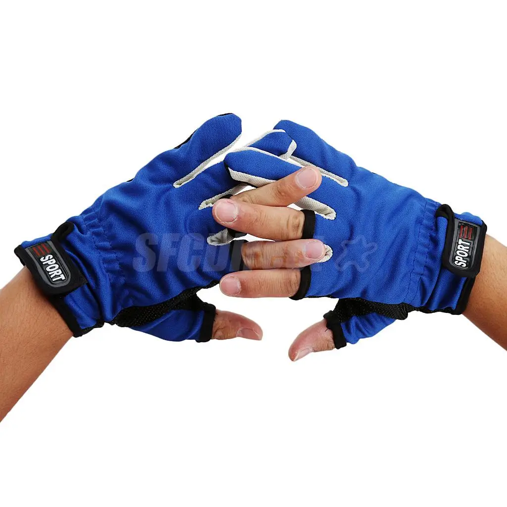 Anti-Slip 3 Low Cut Fingers Fishing Gloves Friction Palm for Fishing Accessories Tools