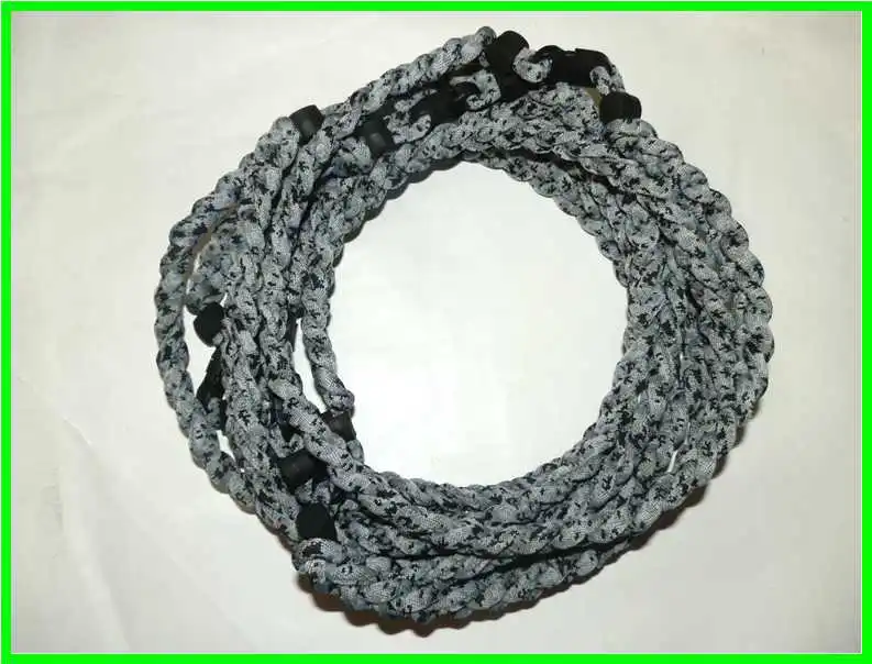 digital camo braided baseball necklace 3 rope titanium necklacein