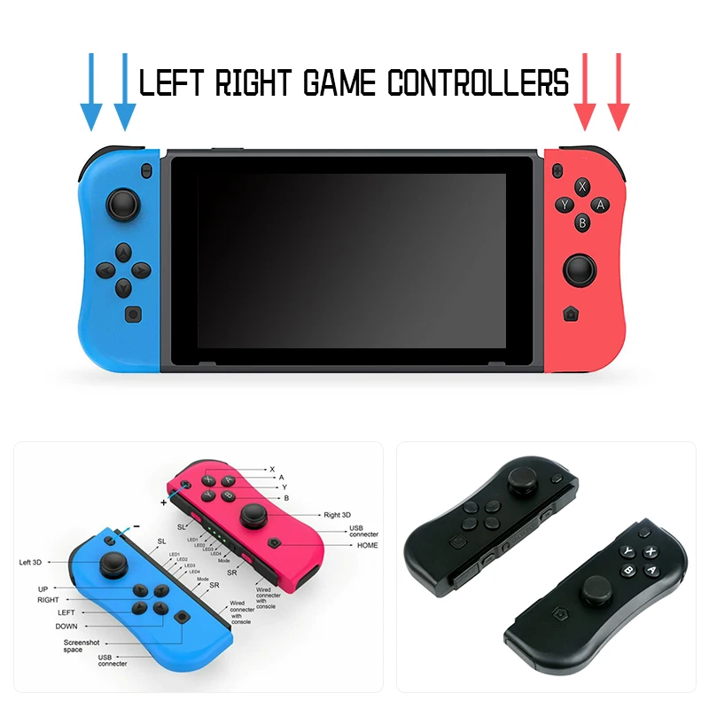 Game Switch Wireless Controller Left Right Bluetooth Gamepad For Nintend Switch NS Joycons Game Handle Grip For Switch Console