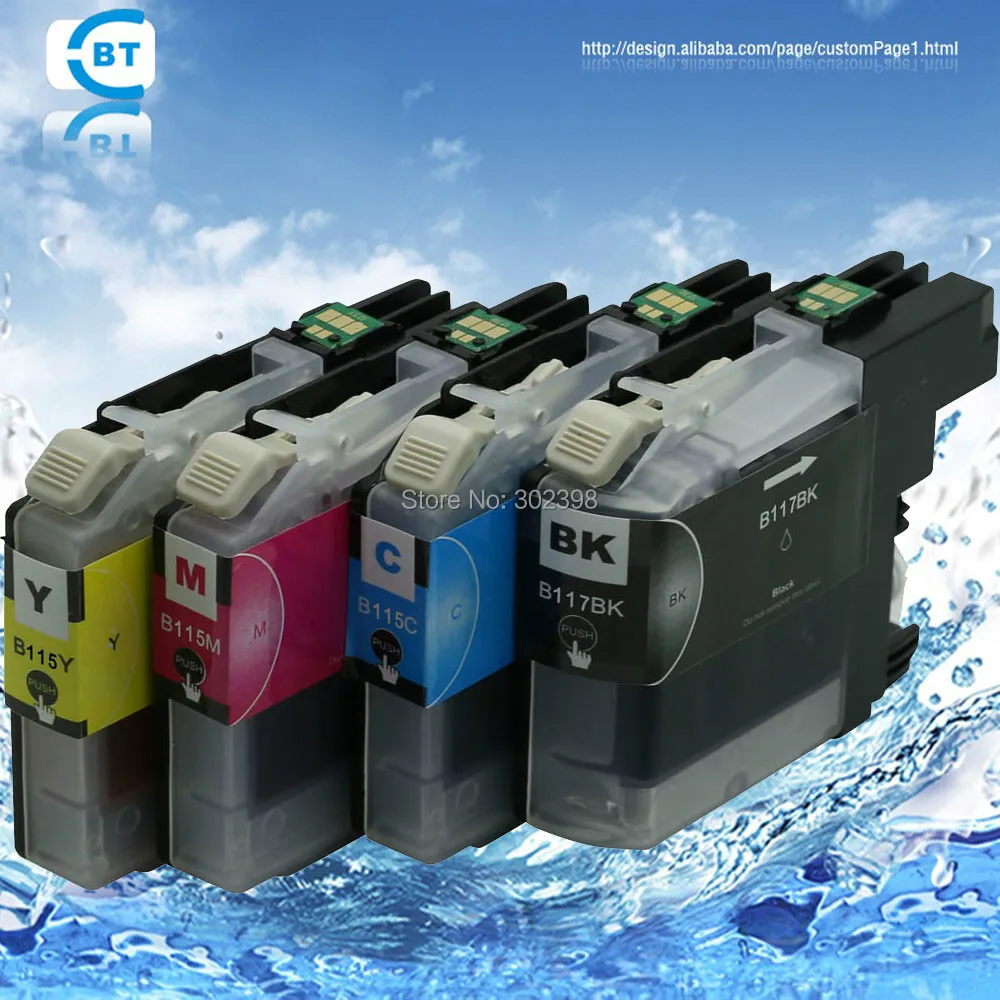 

4pcs compatible brother LC117 LC115 ink cartridge for MFC-J4510N J4810DN printer