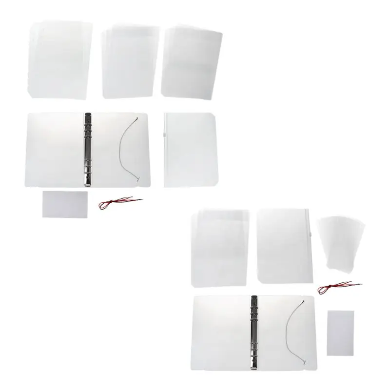 

1 Set Transparent Loose Binder Leaf A5 Size Inner Page Cover Notebook Diary Planner Office Supplies Leaf Binder